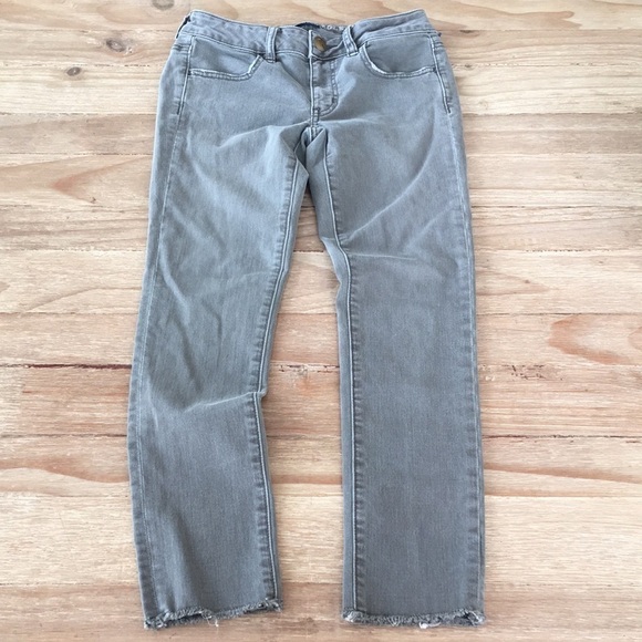 AEO Super Super Stretch Jegging Crop AEO DENIM Raw - Picture 1 of 4